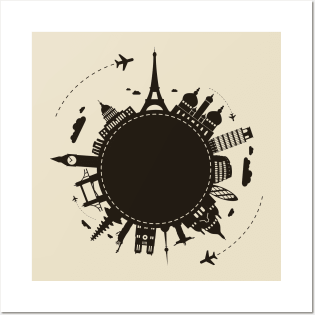 Travel Around The World Wall Art by Mako Design 